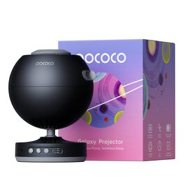 Проєктор зоряного неба POCOCO Sternenhimmel, LED Галактика для дітей та дорослих, Планетарій з 2 дисками, Нічник-Аврора, Таймер, для сну та релаксації (Чорний)