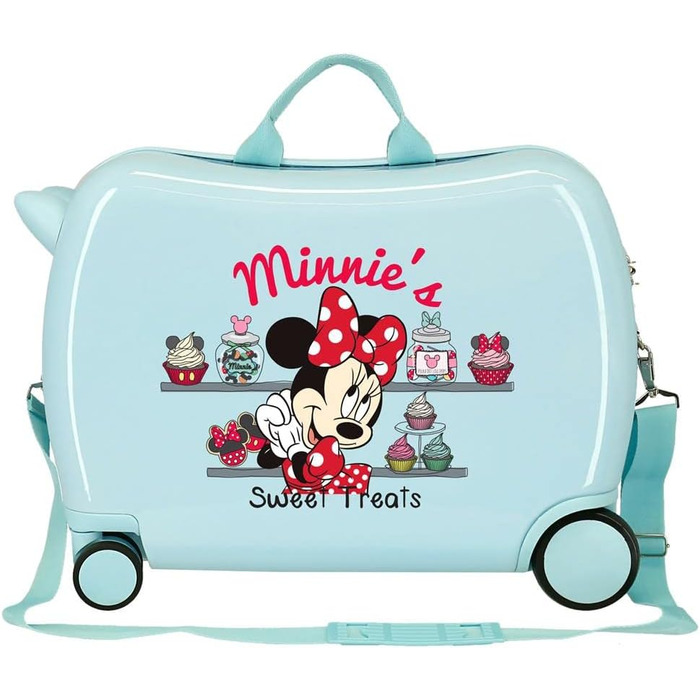 Дитяча валіза Disney Mickey Minnie, зелена, ABS, 50x38x20 см, кодовий замок, 34 л, 3 кг, жорсткий корпус, ручна поклажа
