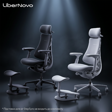 Крісло офісне ергономічне LiberNovo Omni Midnight Black 48 см