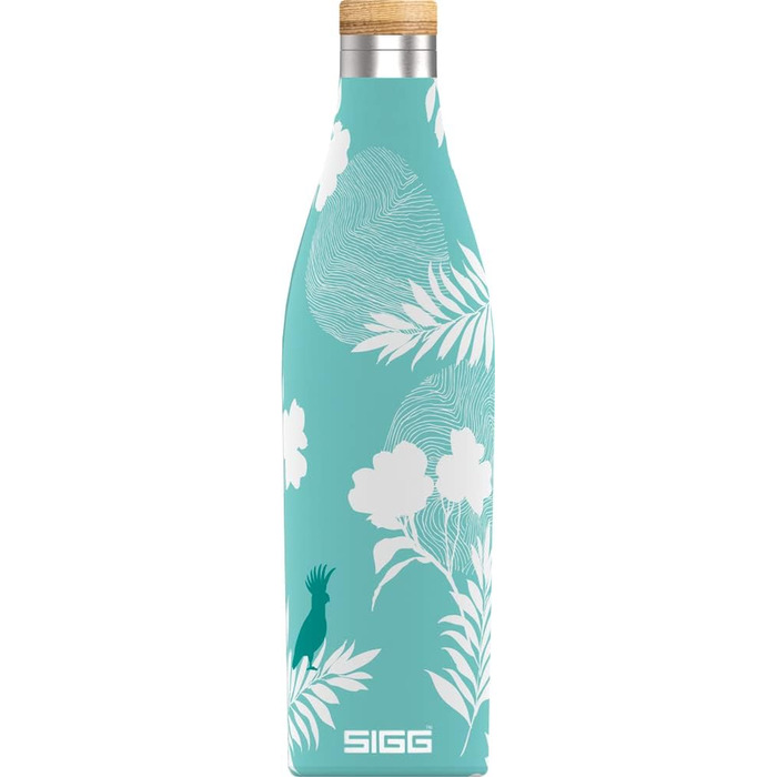 Термос-бутилка SIGG Meridian Sumatra Birds 0.5 л, нержавійка, бамбукова кришка, герметична, BPA-free