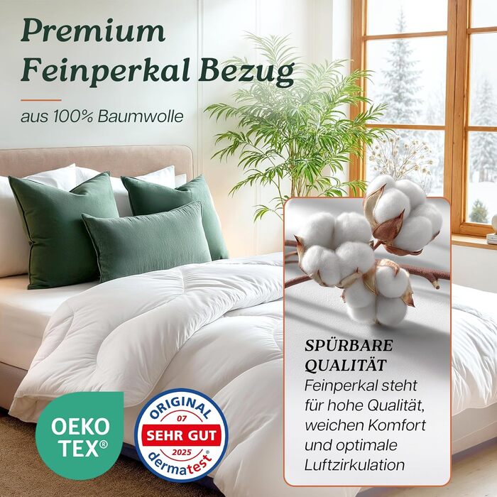 Літня ковдра Premium Duvet 135x200 см, гіпоалергенна всесезонна ковдра для сну
