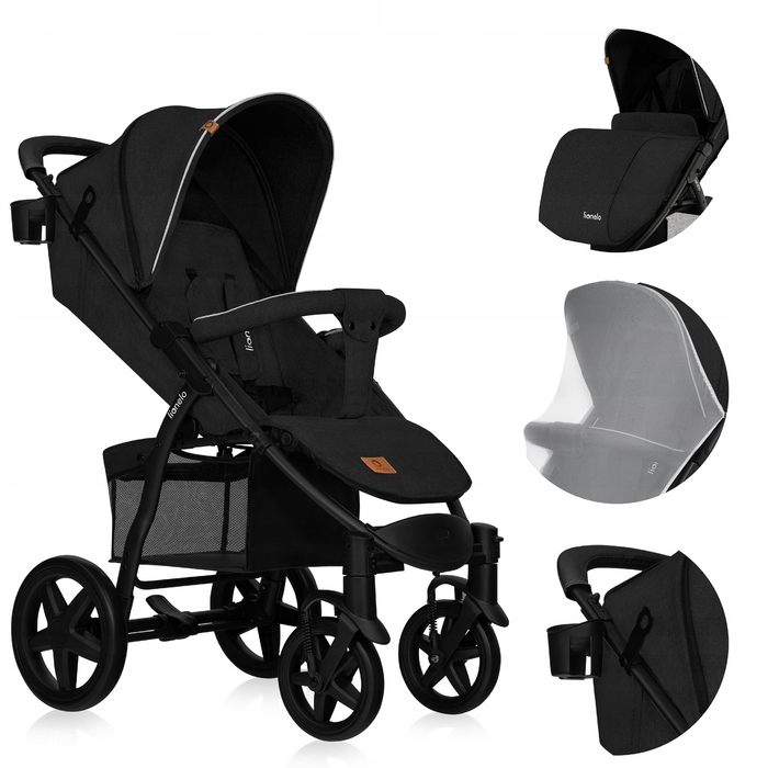 Дитячий прогулянковий візок Lionelo LO-ANNET PLUS BLACK CARBON