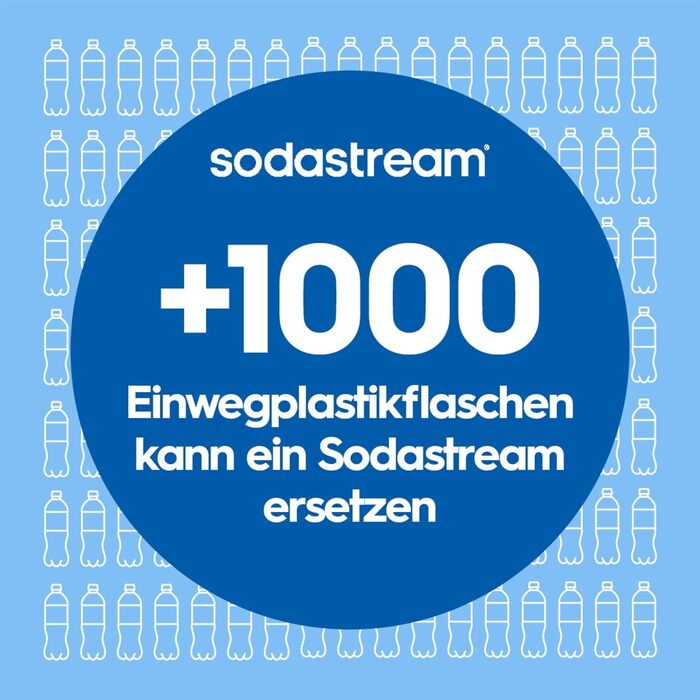 Сифон для газування води SodaStream ART, пляшка 1л та циліндр CO2, чорний
