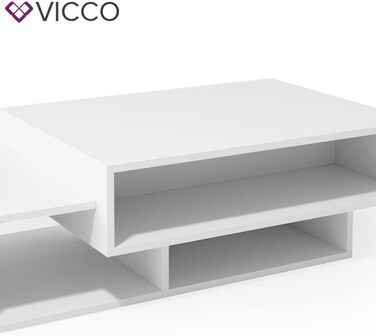 Журнальний стіл Vicco Bari, білий, 105x32 см, сучасний дизайн для вітальні