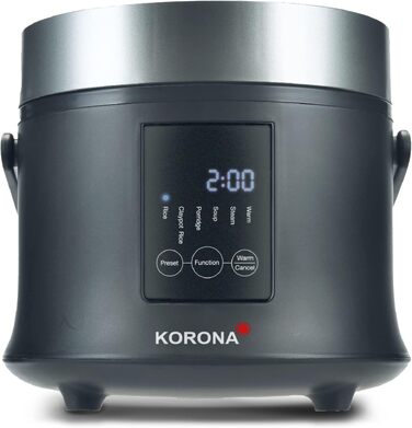 Рисівварка електрична Korona 58011 Reisprofi з функцією підігріву та таймером 24 год | LED-дисплей, знімний контейнер, мірний стакан та ложка