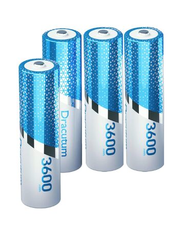 Набір акумуляторів AA Li-ion 1.5V 3600mWh (8 шт.) з зарядним пристроєм, висока ємність, 2000 циклів перезарядки