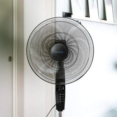 Вентилятор підлоговий Cecotec EnergySilence 610 Max Flow 70 Вт, 40 см, 4 режими, Таймер 2 год, Обертання 90°, Регульований кут нахилу та висота, Чорний