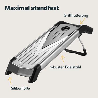Mandoline для нарізки овочів Silberthal V-подібна з насадками - гостра клинка, компактне зберігання