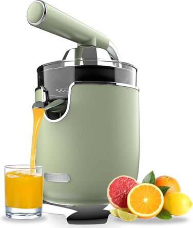 Електрична соковитискачка для цитрусових Cecotec Xqueeze RetroJuice 1000 Green. 1000W, нержавіючий фільтр, 2 конуси, система запобігання краплі