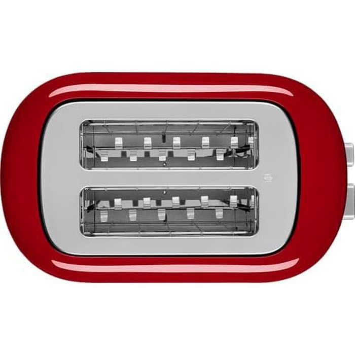 Тостер KitchenAid для 2 скибок - ретро дизайн, нержавіюча сталь, червоний Empire. 7 функцій