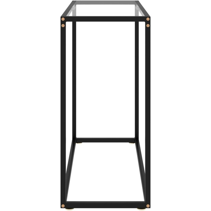 Скляний консольний стіл vidaXL, прозорий, 80x35x75 см — туалетний, приліжковий, для коридору, журнальний, гартоване скло