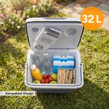 Автомобільний холодильник First Austria Thermoelektrische Kühlbox 32л 230V/12V USB-C PD 3.0 Сірий для авто та кемпінгу