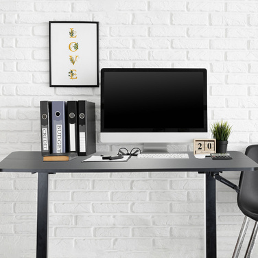 Робочий стіл STAND CR 120 x 60 з ручним регулюванням висоти, чорний колір, hjh OFFICE