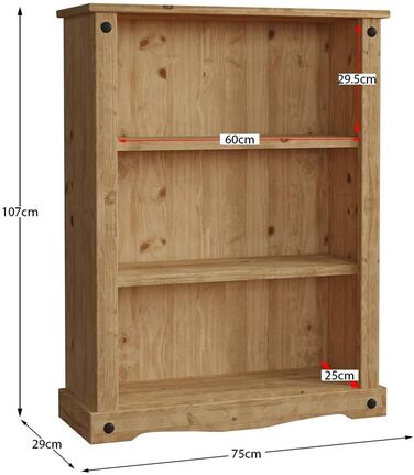 Дерев'яний книжково-DVD стелаж Vida Designs Corona, сосна, 29x84x100 см, сучасний стиль