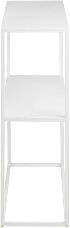 Консольний стіл AC Design Furniture Nino з 1 полицею, білий металевий, індустріальний стиль, для вітальні та передпокою, 79,5x80,5x26 см
