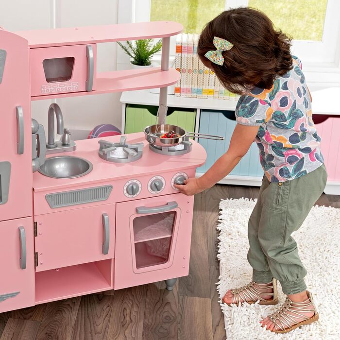 KidKraft Rosa Vintage Кухня для дітей з дерева Rosa 53179, з телефоном та холодильником, від 3 років