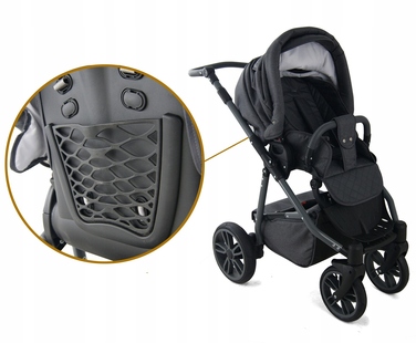 Дитячий візок 2в1 Krasnal BabyFIL, екошкіра + льон