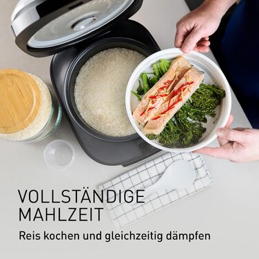 Рисівварка Panasonic SR-DA152WXE 1.5л (8 чашок) з функцією пароварки, чорна - Fuzzy Logic, BPA-free
