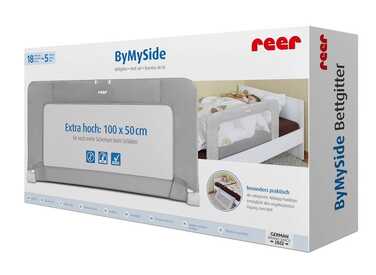 Перила для ліжка reer ByMySide, 100x50 см, сірі