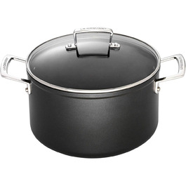 Каструля Fleischtopf Le Creuset з антипригарним покриттям, Ø 24 см, для всіх типів плит (включно з індукцією), антрацит/срібло