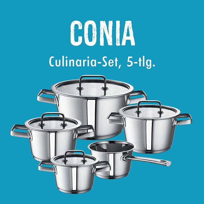 Набір кухонного посуду Rohe Germany Conia Culinaria, алюміній, сріблястий