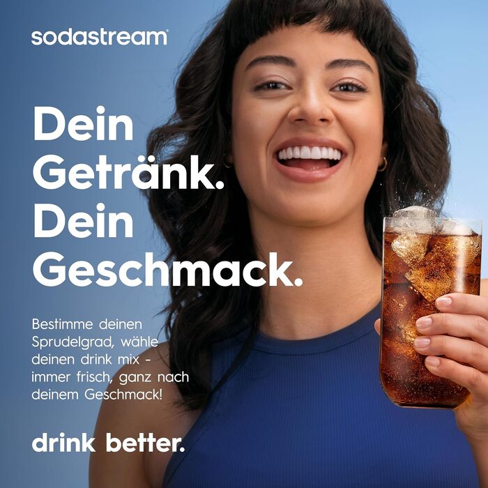 Сифон для газування води SodaStream DUO Family Pack: 4 пляшки по 1л та балон CO2, чорний/титан