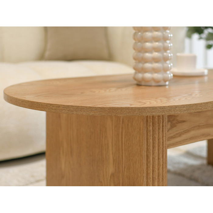 Журкавий стіл Mebel-Partner овальний, 120 x 60 x 42,5 см, колір дуб