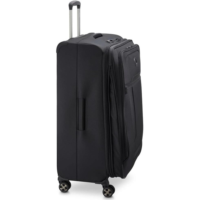 Велика м’яка валіза DELSEY PARIS Helium DLX, розширювана, 115 л, 77×49×33 см, чорна
