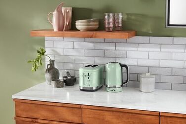 Тостер KitchenAid для 2 скибок, ретро дизайн, нержавіюча сталь (Колір: Фісташка) - 7 функцій