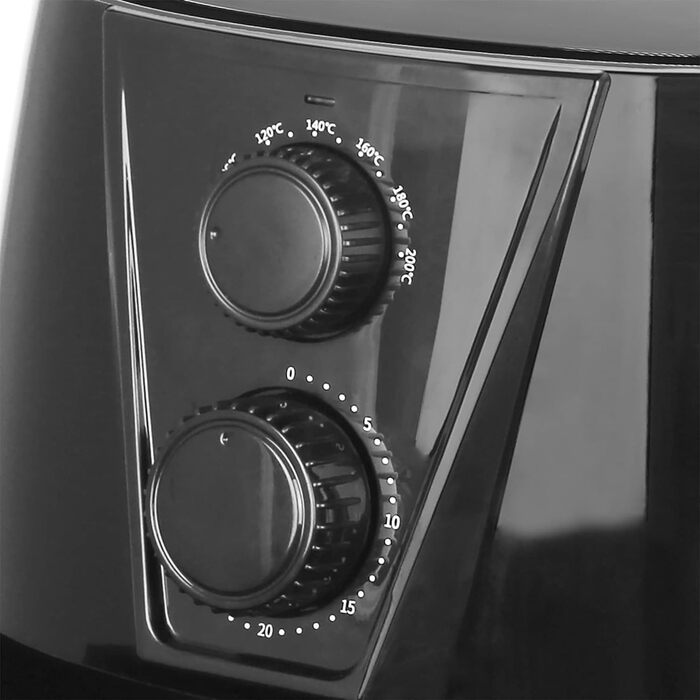 Фритюрниця Emerio AF-126667 SmartFryer, аерофритюрниця без олії, 3.8 л, 1450 Вт, швидке нагрівання, BPA-free, Cool Touch, чорна