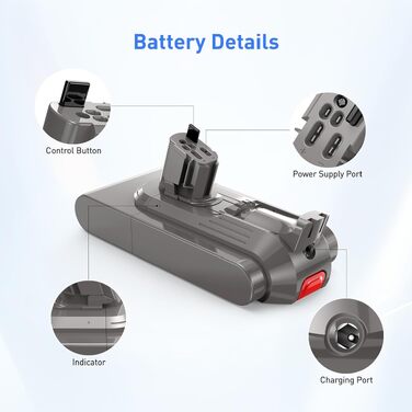 Акумулятор NASTIMA 25.2V 3900mAh Li-ion для пилососа Dyson V11/V15 (Animal, Complete Extra, Fluffy Extra, SV15, SV18) - оригінал