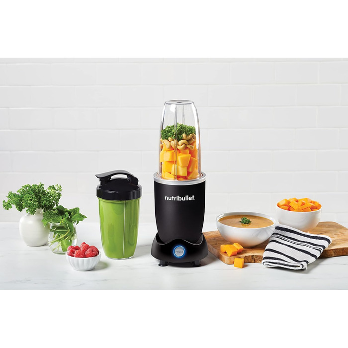 Електричний блендер Nutribullet Pro 1200 Вт, подрібнювач, смузі-мейкер, 700/900 мл, чорний