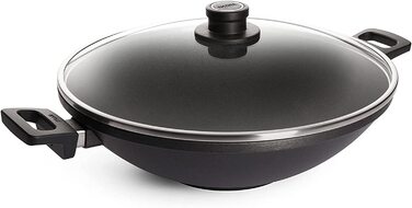Woll Nowo Titanium Вок-сковорода з кришкою, індукційна, 36 см, 11 см, з 2 ручками, універсальна для всіх плит