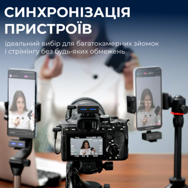 Бездротовий мікрофон BOYA LINK 3-01 Type-C/TRS/Lightning Black