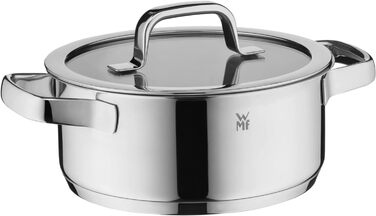 Набір каструль WMF Compact Cuisine 5 предметів, індукційний, нержавіюча сталь, з кришками, полірований Cromargan, без покриття, з внутрішньою шкалою