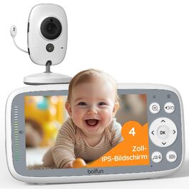 Відеоняня BOIFUN з камерою 720P та 4-дюймовим дисплеєм, без Wi-Fi, біла