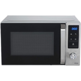 Мікрохвильова піч з грилем Silva-Homeline MWG-E 20.8 INOX, 20 л, 800-1000 Вт, нержавіюча сталь, LCD-дисплей, синя