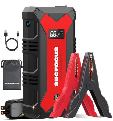 Powerbank для авто Starthilfe 4000A: Запуск двигуна 12V (до 9L бензин/8.5L дизель), LED-ліхтарик, USB зарядка 3.0