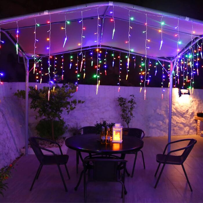 EASTERNSTAR Льодогенератор світлодіодна гірлянда 20м, 200 LED, тепле біле світло, водонепроникна, для декору саду, вечірки, весілля, Різдва