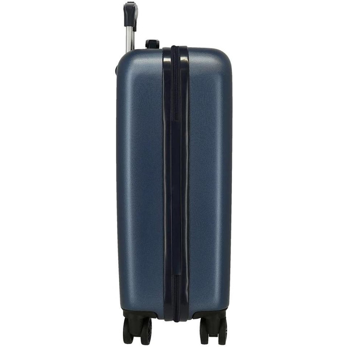 Дорожній чемодан Enso Travel Time, синій, 38x55x20 см, жорсткий пластик, 35 л, 2 кг, 4 колеса, бічний кодовий замок, ручна поклажа