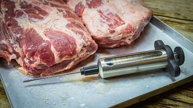 Шприц для маринаду Grillfürst з нержавіючої сталі, 45 мл, набір з 2 голками та щітками для очищення
