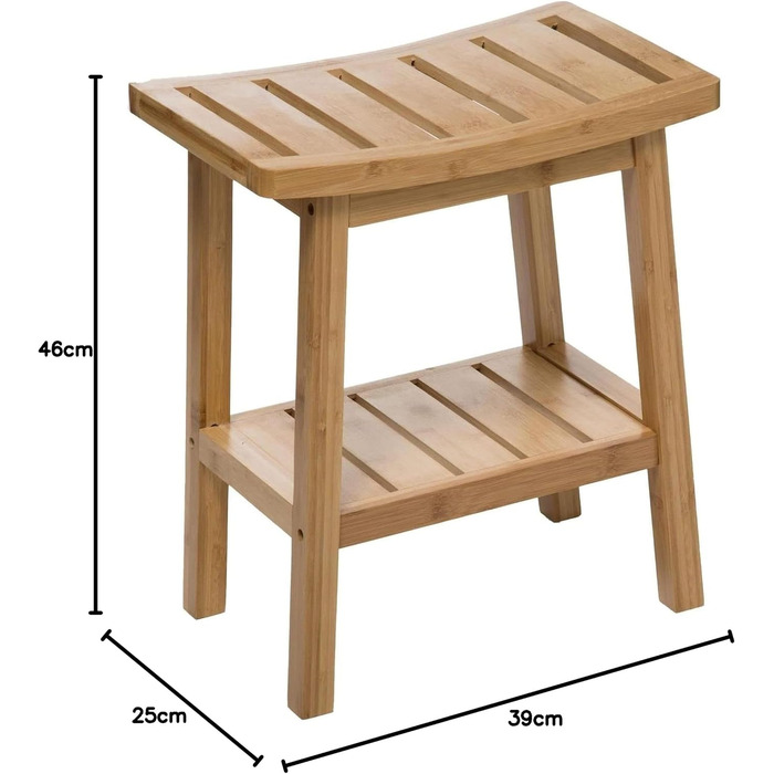 Бамбуковий шезлонг WELL HOME Harmonie в японському стилі Zen, 46x39x25 см