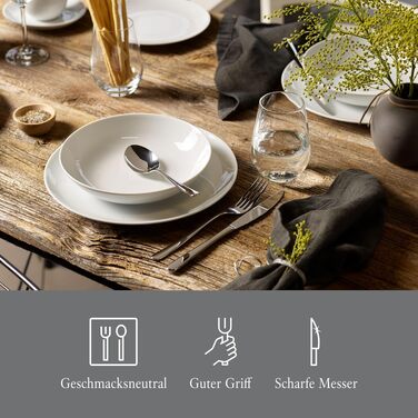 Набір столових приборів Villeroy & Boch New Fresh Basic на 6 осіб (24 предмети) з нержавіючої сталі, для посудомийної машини
