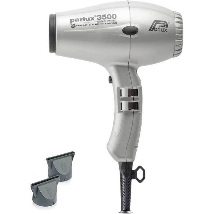Професійний фен Parlux 3500 SuperCompact з керамікою та іонами, срібний