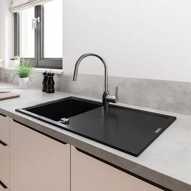 Змішувач кухонний GROHE Get з висувним душем, поворотний 360°, хром - 31484001
