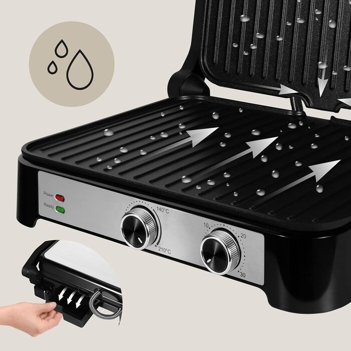 Електрогриль-тостер ZEEGMA Grill Chef 2-в-1 з керамічним антипригарним покриттям 2000 Вт