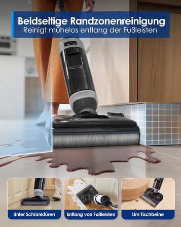 Tineco Floor ONE i5 Stretch: Акумуляторний пилосос 2-в-1 для вологого та сухого прибирання з функцією гарячого повітря