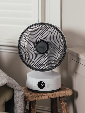 Вентилятор підлоговий MeacoFan Sefte® з пультом, 3D-коливанням та нічним режимом - тихий (25 дБ), висота регулюється, таймер, для спальні та вітальні, 3 роки гарантії