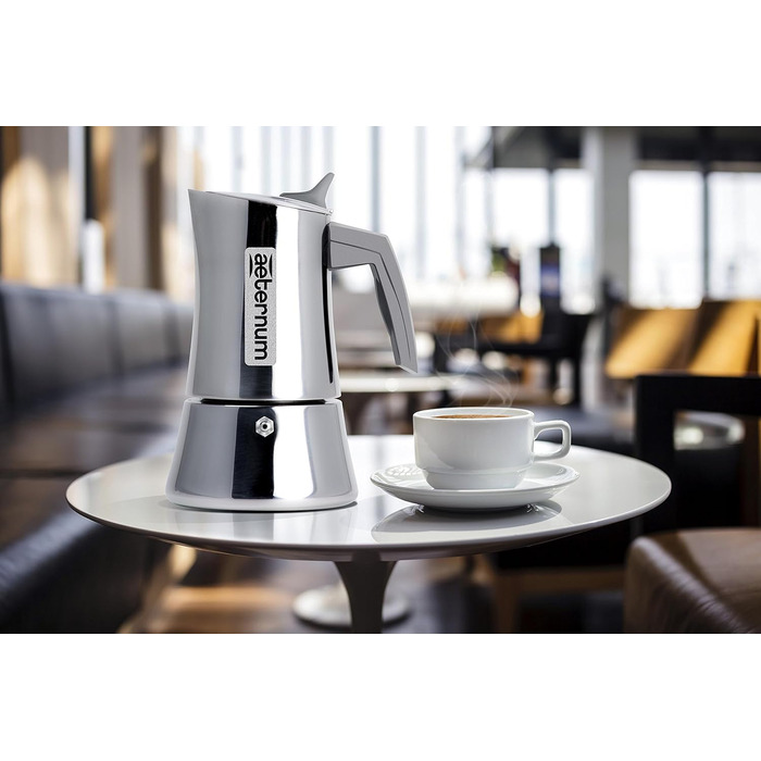 Кавоварка Bialetti Divina індукційна на 6 чашок, нержавіюча сталь, 14x11,5x20 см