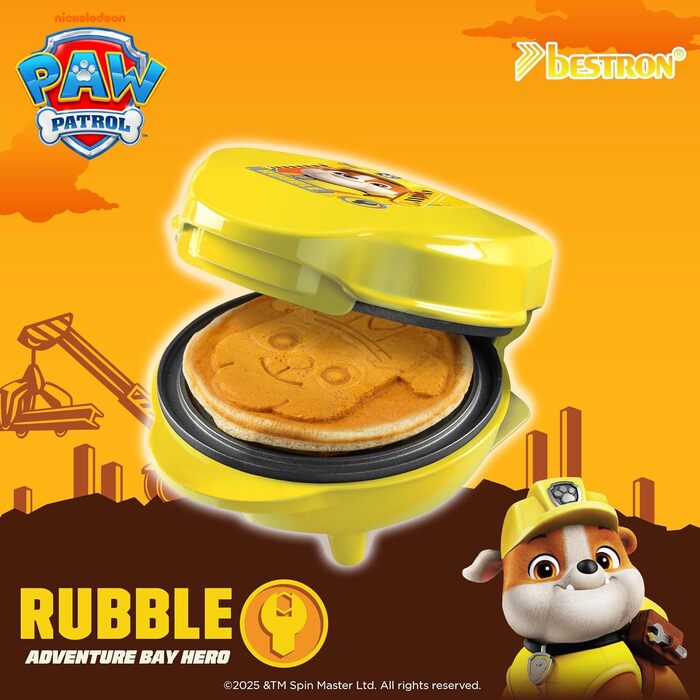 Міні-вафельниця Paw Patrol з пластиною Скай (Skye), жовта, діаметр вафель 10 см, офіційний ліцензійний продукт для дітей